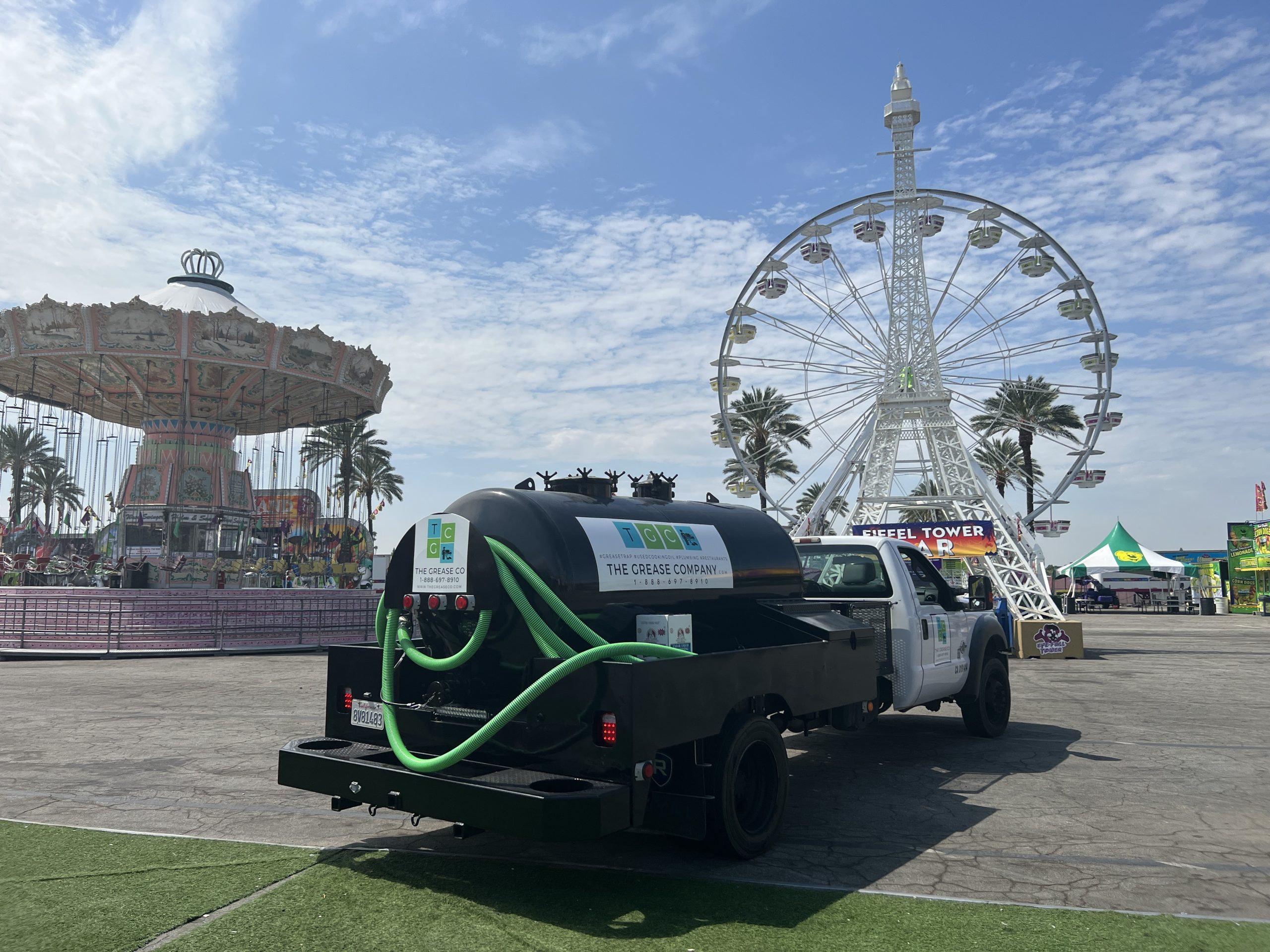 Grease trap cleaning service truck in La Puente, CA
